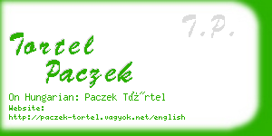tortel paczek business card